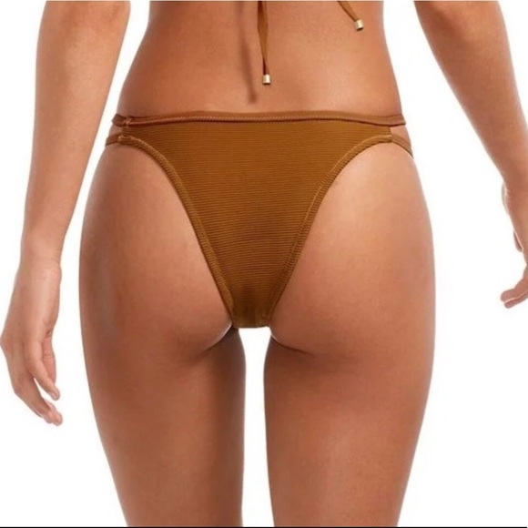 VITAMIN A Bonita Bio Ribbed Bikini Bottom Amber - Picture 2 of 6